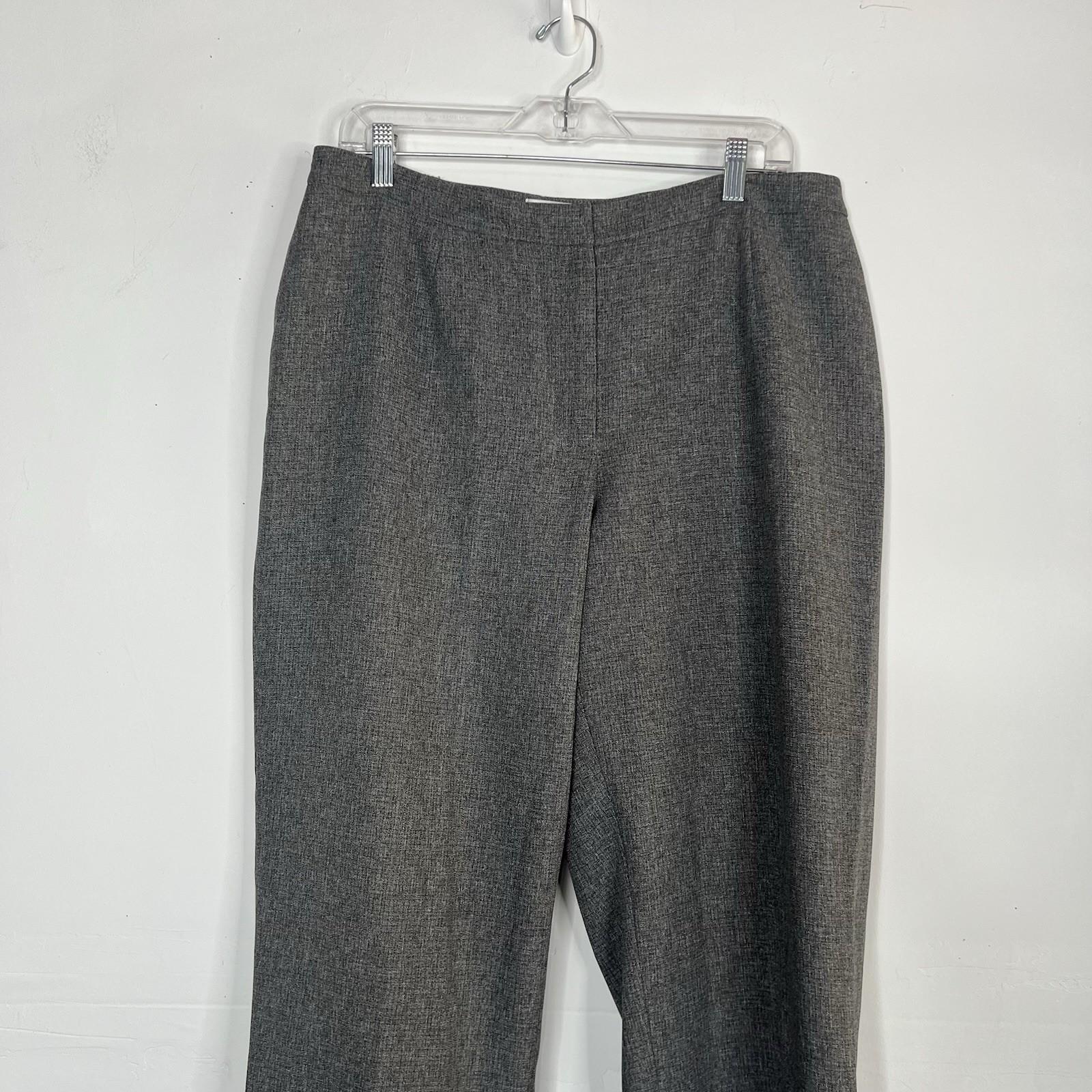 Le Suit Women Polyester Pant Suit 14W Gray Lined Career Business Classic