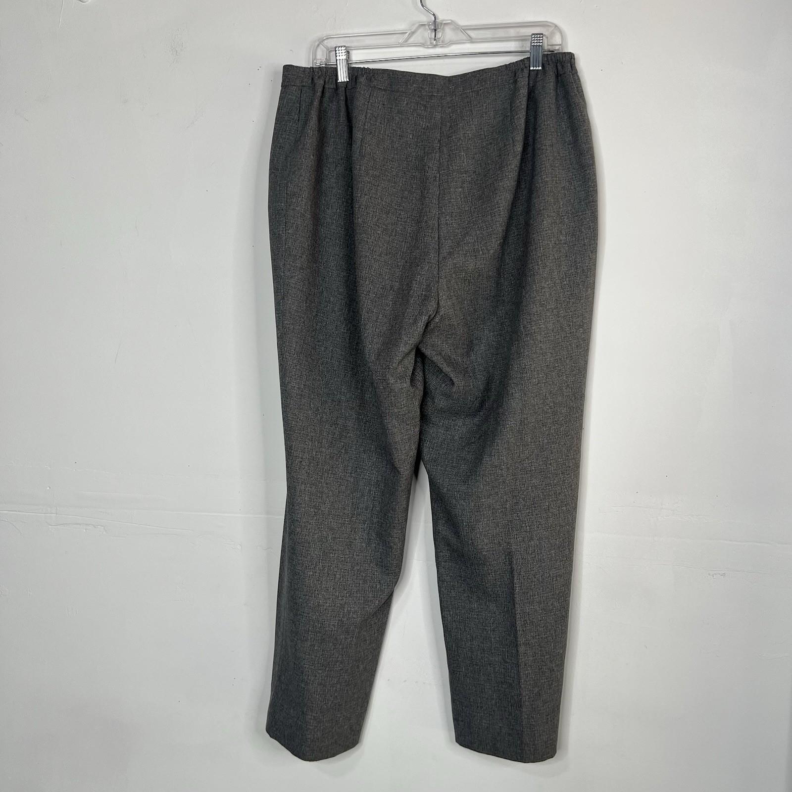 Le Suit Women Polyester Pant Suit 14W Gray Lined Career Business Classic