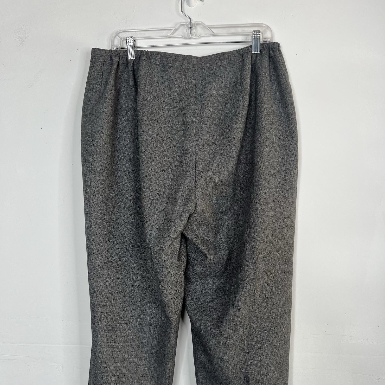 Le Suit Women Polyester Pant Suit 14W Gray Lined Career Business Classic