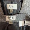 Le Suit Women Polyester Pant Suit 14W Gray Lined Career Business Classic