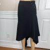 Alberto Makali Asymmetrical Skirt Size 2 Black With Details Ruffle High Low