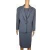 Kasper Polyester Stretch Lined Dress Size 16 Suit Size 18 Faded Blue 2PC