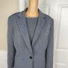 Kasper Polyester Stretch Lined Dress Size 16 Suit Size 18 Faded Blue 2PC