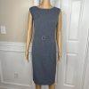Kasper Polyester Stretch Lined Dress Size 16 Suit Size 18 Faded Blue 2PC