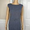 Kasper Polyester Stretch Lined Dress Size 16 Suit Size 18 Faded Blue 2PC