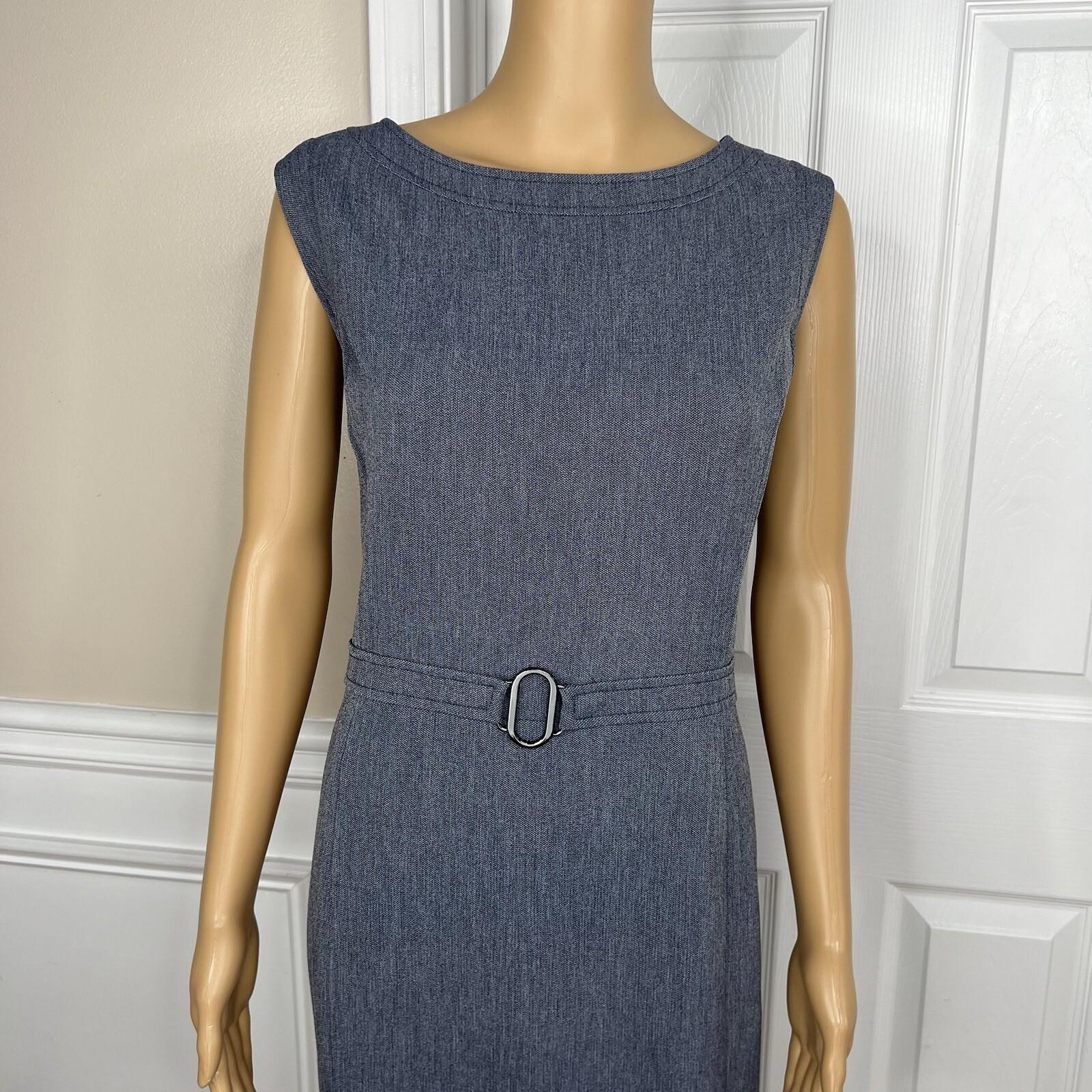 Kasper Polyester Stretch Lined Dress Size 16 Suit Size 18 Faded Blue 2PC