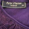 10-316.jpg Ayse Melek Tasarim Chiffon Lace Gown 44 Beaded Purple Bell Sleeve Empire Waist