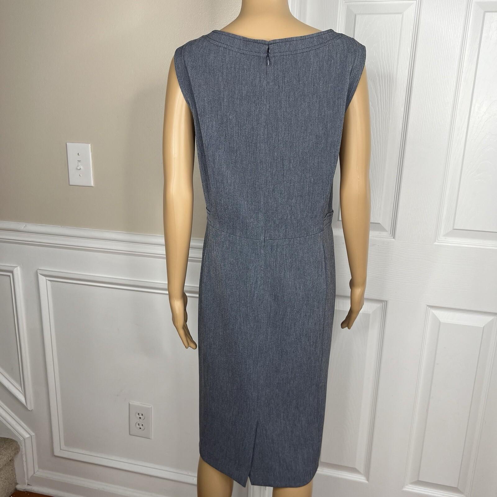 Kasper Polyester Stretch Lined Dress Size 16 Suit Size 18 Faded Blue 2PC