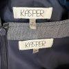 Kasper Polyester Stretch Lined Dress Size 16 Suit Size 18 Faded Blue 2PC
