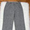 10-3174.jpg Kasper Polyester Rayon Pant Size 12P Black White Lined Notch Collar Career 2PC