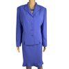 Collections Le Suit Polyester Skirt Suit Size 14P Pale Purple Ruffle Women Lined