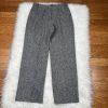 10-3176.jpg Kasper Polyester Rayon Pant Size 12P Black White Lined Notch Collar Career 2PC