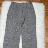10-3178.jpg Kasper Polyester Rayon Pant Size 12P Black White Lined Notch Collar Career 2PC