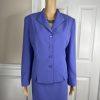 Collections Le Suit Polyester Skirt Suit Size 14P Pale Purple Ruffle Women Lined