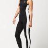 Puma Black White Full Body Slimming Slender Overall Jumpsuit Tight Fit Size XXL