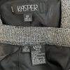 10-3181.jpg Kasper Polyester Rayon Pant Size 12P Black White Lined Notch Collar Career 2PC