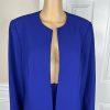 Moshita Couture Women Polyester Skirt Suit 14 Blue Beaded Lined Cocktail 2PC