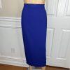 Moshita Couture Women Polyester Skirt Suit 14 Blue Beaded Lined Cocktail 2PC
