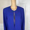 Moshita Couture Women Polyester Skirt Suit 14 Blue Beaded Lined Cocktail 2PC