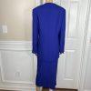 Moshita Couture Women Polyester Skirt Suit 14 Blue Beaded Lined Cocktail 2PC