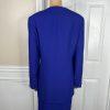 Moshita Couture Women Polyester Skirt Suit 14 Blue Beaded Lined Cocktail 2PC