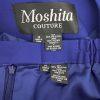 Moshita Couture Women Polyester Skirt Suit 14 Blue Beaded Lined Cocktail 2PC