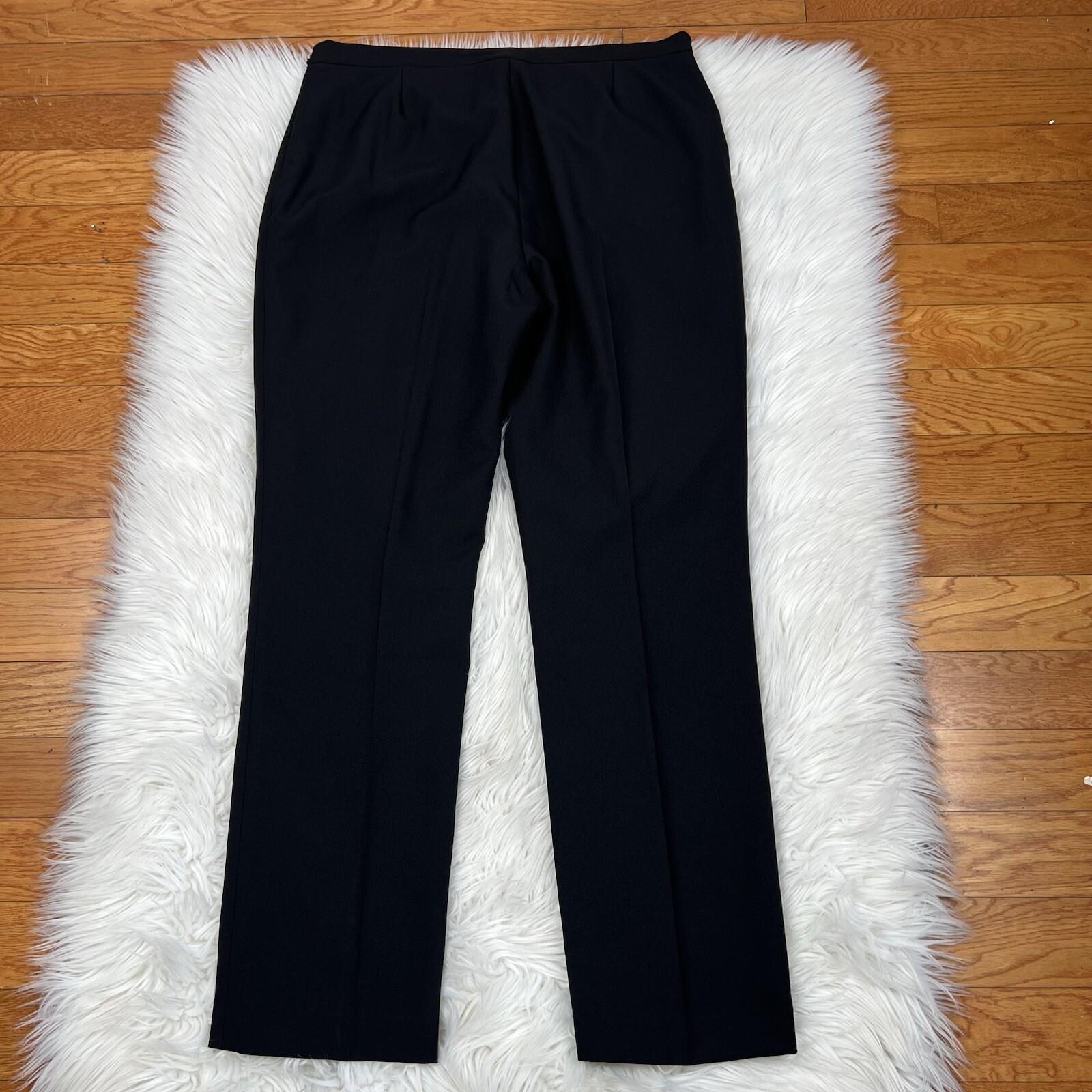 John Meyer Polyester Pant Suit 14 Solid Black Lined Peak Collar Embellished 2PC