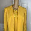 Natalli Barri Women Polyester Blazer Top 12 Beaded Yellow Mid Length 2PC New