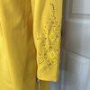 Natalli Barri Women Polyester Blazer Top 12 Beaded Yellow Mid Length 2PC New