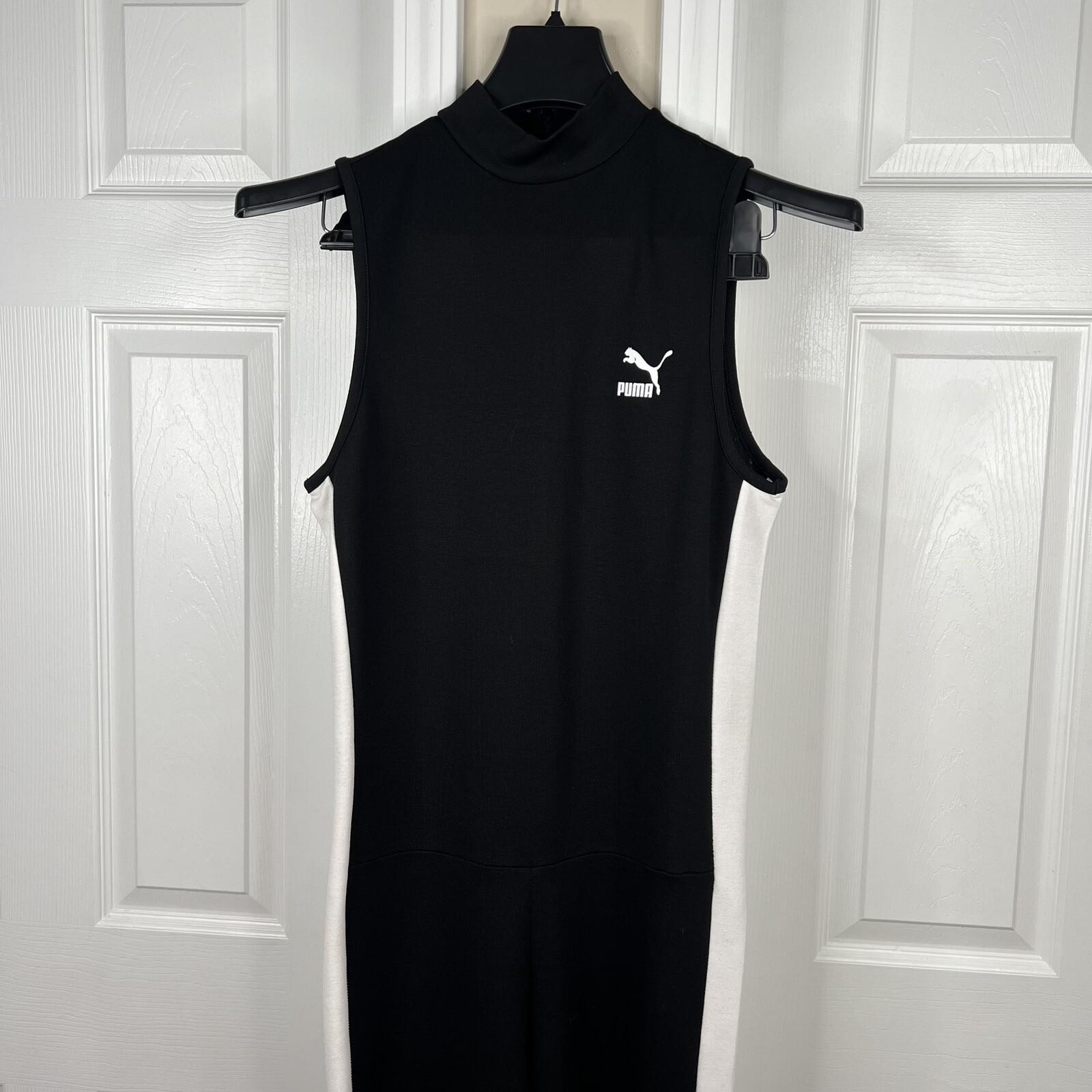 Puma Black White Full Body Slimming Slender Overall Jumpsuit Tight Fit Size XXL