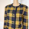 KASPER ASL VTG Multicolor Spun Rayon Collarless Career Cocktail Blazer Size 12