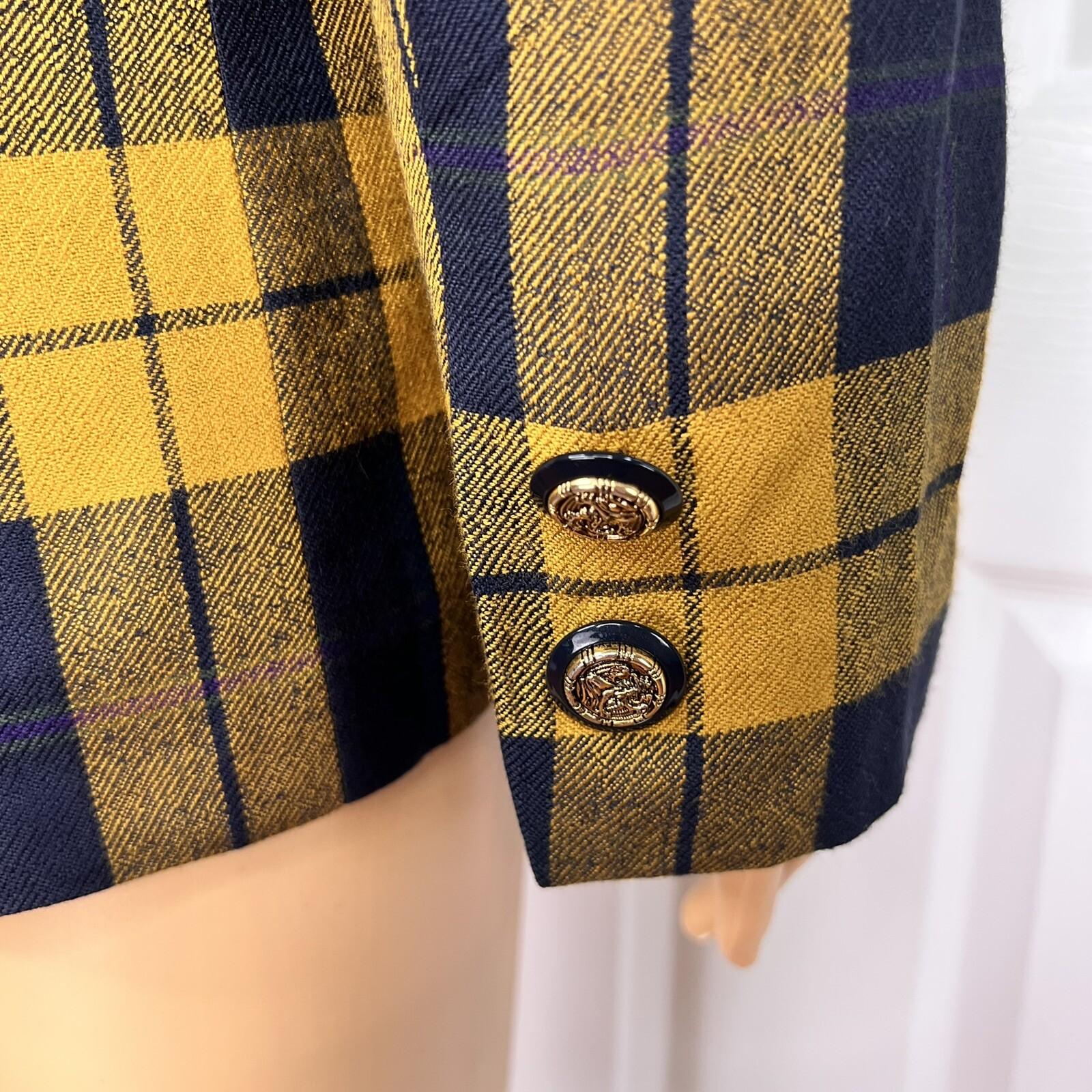 KASPER ASL VTG Multicolor Spun Rayon Collarless Career Cocktail Blazer Size 12