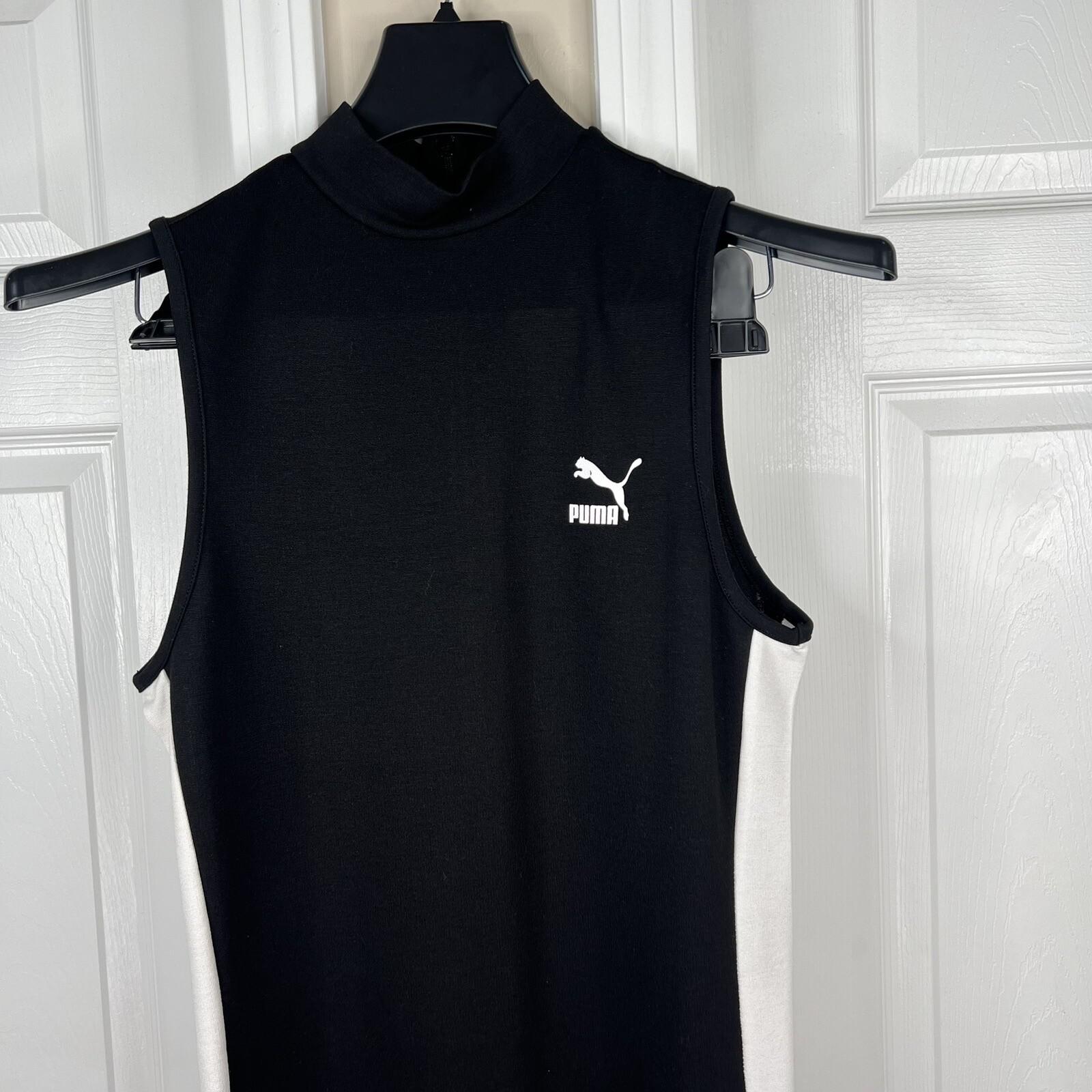 Puma Black White Full Body Slimming Slender Overall Jumpsuit Tight Fit Size XXL