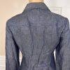 KASPER Women 2PC Blue Denim Linen Open Front Belted Career Skirt Suit Size 8