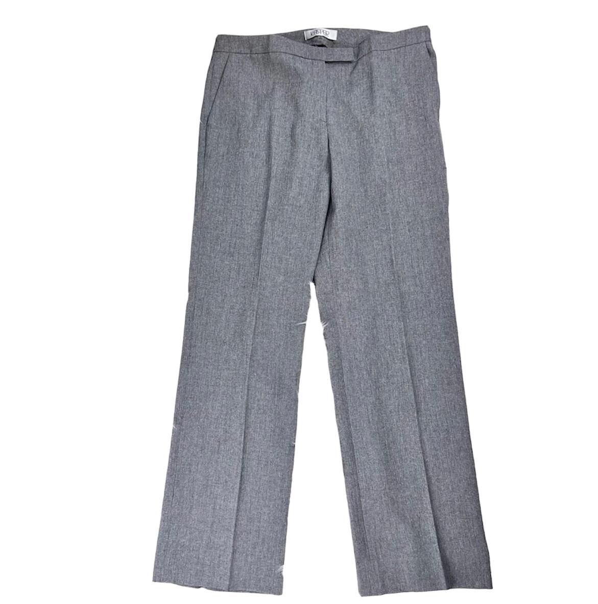 KASPER Women 1PC Light Gray Polyester Elastane Lined Career Dress Pant Size 12P