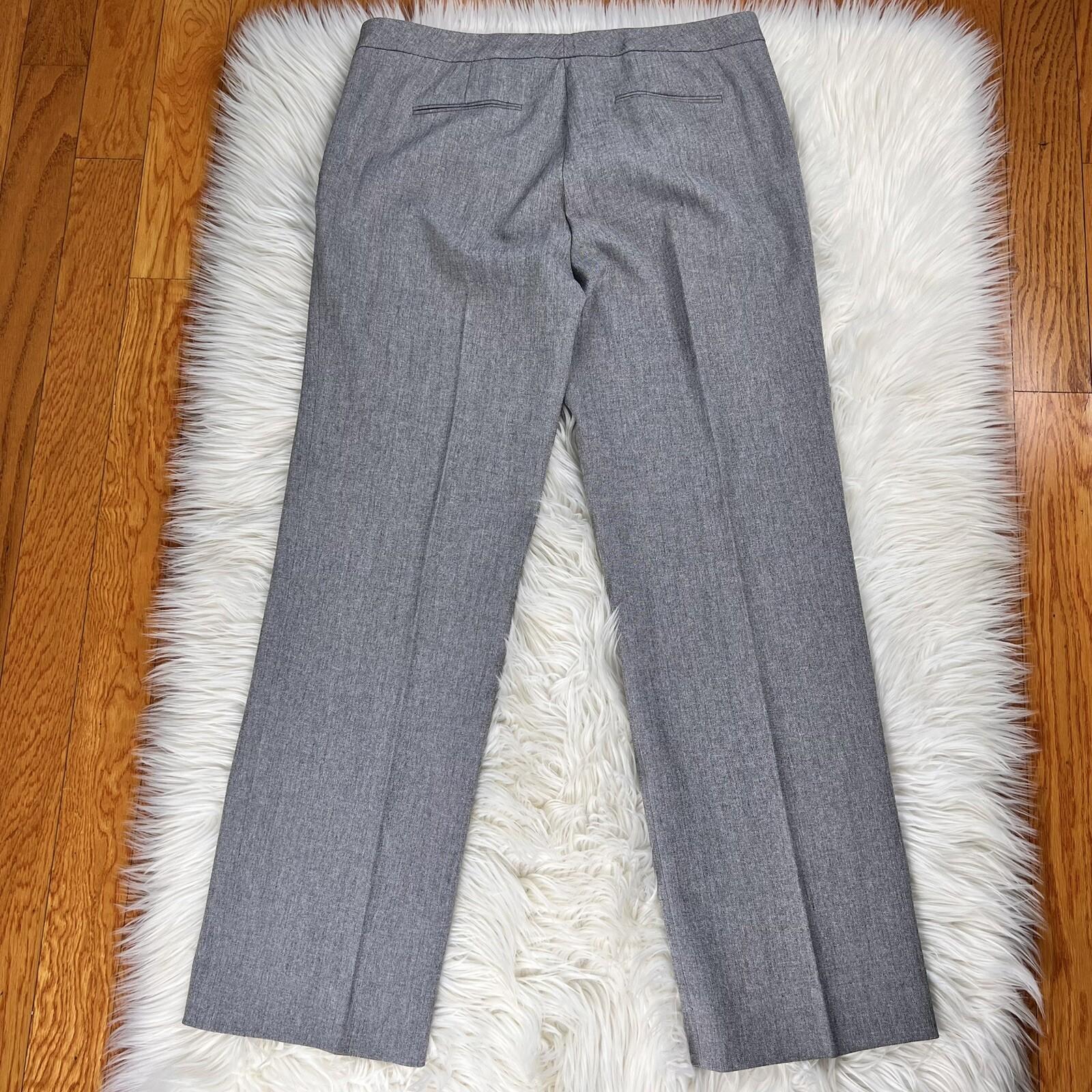 KASPER Women 1PC Light Gray Polyester Elastane Lined Career Dress Pant Size 12P