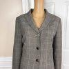 EVAN PICONE 2PC Gray Striped Polyester Rayon Stretch  Career Skirt Suit Size 10
