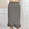 EVAN PICONE 2PC Gray Striped Polyester Rayon Stretch  Career Skirt Suit Size 10