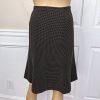 LE SUIT 2PC Black Yellow Polyester Cupro Peak Collar Flare Skirt Suit Size 8P