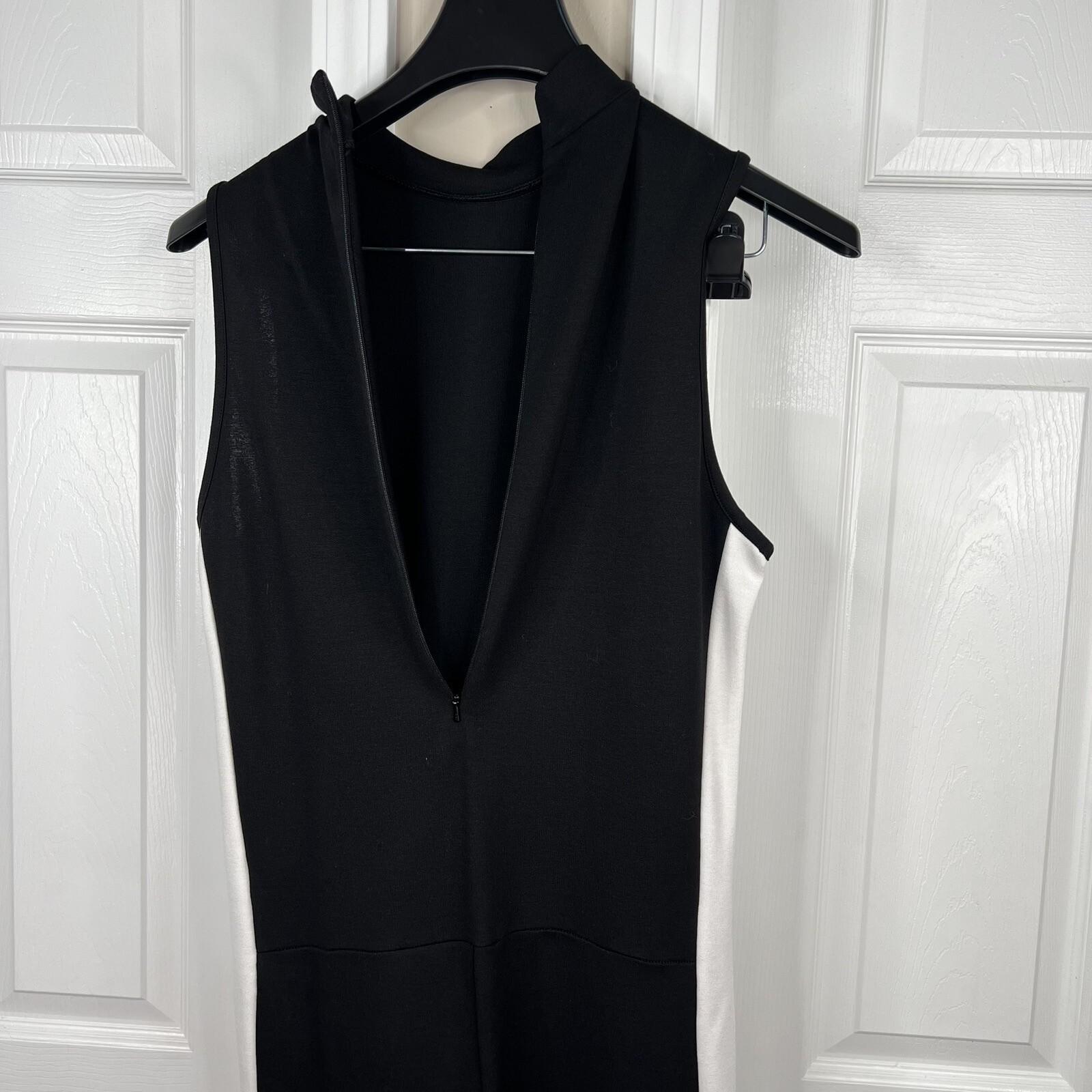 Puma Black White Full Body Slimming Slender Overall Jumpsuit Tight Fit Size XXL