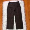 10-3271.jpg SUIT STUDIO 2PC Brown Striped Polyester Career Peak Collar Pant Suit Size 8