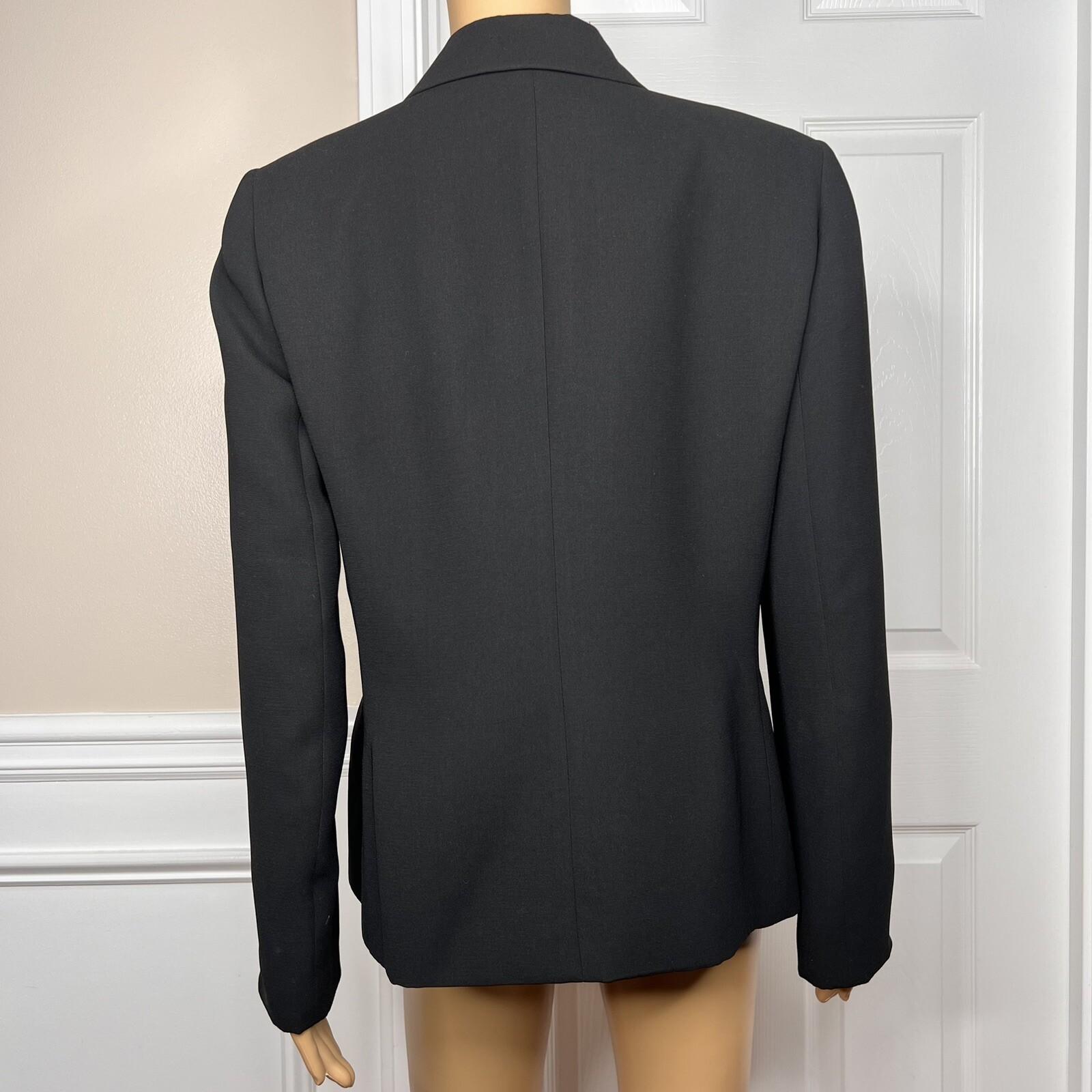 New EVAN PICONE 2PC Black Polyester Lined Peak Collar Pant Suit SZ 12 MSRP &200