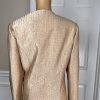 GMI Polyester Skirt Suit Size 10 Gold Beaded Lined Collarless Open Front 2PC