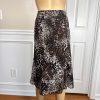 COLLECTIONS FOR LE SUIT 2PC Brown White Polyester Lined Flare Skirt Suit Size 14