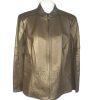 NYCARD Collection Leather Stretched Jacket Coffee Lined Leather Jacket Size 1 X