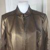 NYCARD Collection Leather Stretched Jacket Coffee Lined Leather Jacket Size 1 X