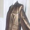 NYCARD Collection Leather Stretched Jacket Coffee Lined Leather Jacket Size 1 X
