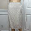 Calvin Klein Linen Rayon Skirt Suit 8 Beige Short Sleeves Belted Career 2PC