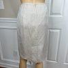 Calvin Klein Linen Rayon Skirt Suit 8 Beige Short Sleeves Belted Career 2PC