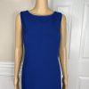 Le Suit Women Polyester Dress Suit Size 12P Blue Stand Up Collar Lined 2PC